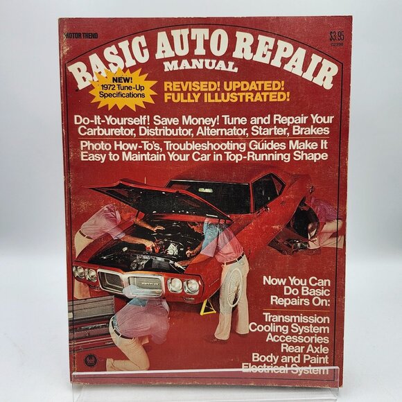 Motor Trend Basic Auto Repair Manual Revised Updated Petersen Publishing 1972 - Picture 1 of 6